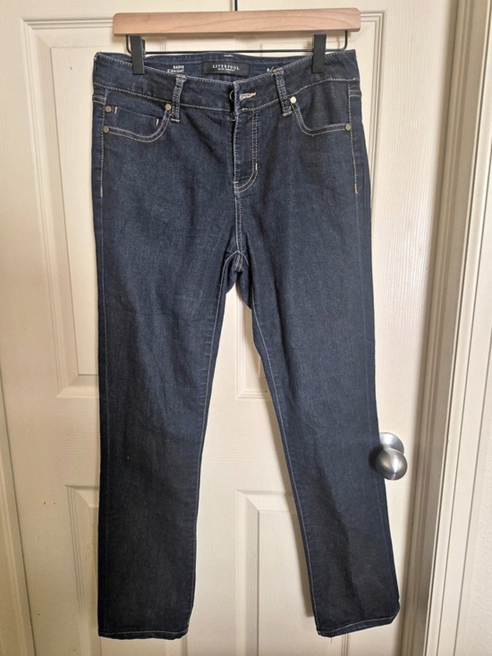 Liverpool Straight Leg Jeans in Blue Waist 28 Like New
